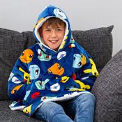 Pokemon Badges Hugzee Hooded Blanket Medium
