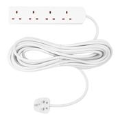 4 Way Extension Lead for 3 Pin Plugs Various Sizes