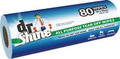 Dr. Shine All Purpose Tear Off Wipes Roll 30cm 80 Pack