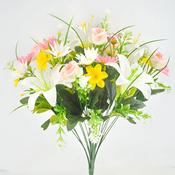 Artificial Tiger Lily Rose Flowers White