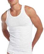 Mens 2 Pack White Vests 100% Pure Cotton image