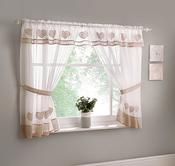 Amour Window Set Natural Curtains image