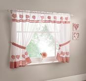 Amour Window Set Red Curtains image
