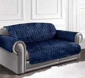 Crushed Velvet Arm Chair/Sofa Cover Navy image