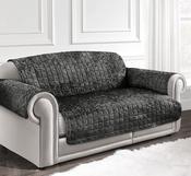 Crushed Velvet Arm Chair/Sofa Cover Charcoal