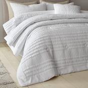 Lennon Stripe White Bedspread - 220x220cm 
