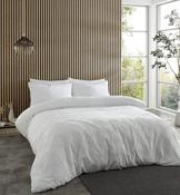 Chevron White Duvet Cover Set by Catherine Lansfield