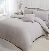 Teddy Fleece Duvet Set Grey