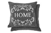 Amor Home Chenille Cushion Cover Charcoal