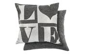 Amor Love Chenille Cushion Cover Black