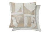 Amor Love Chenille Cushion Cover Natural