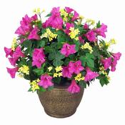 Artificial Morning Glory Floral Arrangement in Pot Large