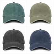 100% Cotton Washed Adult Baseball Cap – One Size-Charcoal