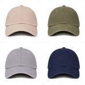 100% Cotton Adult Baseball Cap – One Size-Beige
