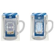 Dad Beer Glass &amp; Keyring Bottle Opener