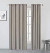 Berlin Blackout Eyelet Curtains Taupe-46x54" (117x137cm) 
