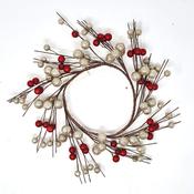 Red &amp; Gold Berry Christmas Wreath image