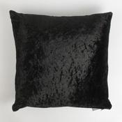 Crushed Velvet Cushion Cover Black 17"