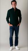 Men's Redwood Half Zip Sweater Black-Large