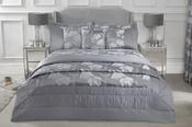 Blossom Embellished Quilted Bedspread Silver Set image