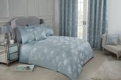 Blossom Embellished Duvet Cover Set Duck Egg image