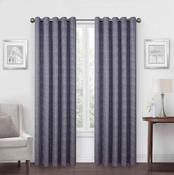 Bobble Chenille Eyelet Ready Made Curtain Pair - Charcoal-46x54" (117x137cm)  image