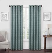 Bobble Chenille Eyelet Ready Made Curtain Pair - Sage-46x54" (117x137cm)  image