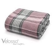 Bourbon 100% Cotton Throw 70x100'' Blush &amp; Grey