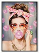 Pink Bubble Gum Canvas Wall Art 52x72cm