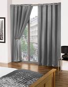 Cali Silver Blackout Eyelet Readymade Curtains