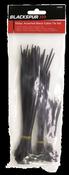 Blackspur Black Cable Tie Set Assorted Sizes 100 Pack image