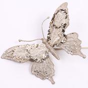 Christmas Champagne Glitter Butterfly Decoration