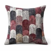 Geo Jacquard Red Cushion Covers 22x22''