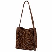 Suede Leopard Bucket Bag by Gessy