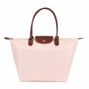 Pink Tote Handbag with Brown Handles by Gessy image