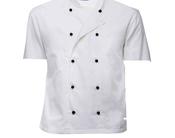 White Chef Jacket Short Sleeve with Detachable Buttons image