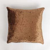 Crushed Velvet Cushion Cover Brown  17"