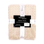 Throw Moda Plush 127x152cm Cream