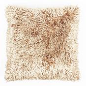 Chenille Cushion Cover Shaggy Cream 17"