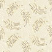 Cream &amp; Gold Abstract Swirl Oilcloth Tablecloth