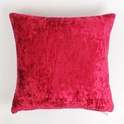 Crushed Velvet Cushion Cover Red 17"