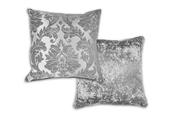 Cushion Cover Damask Chenille Silver