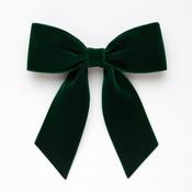Jumbo Green Velour Bow Christmas Decoration