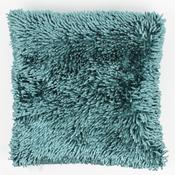 Chenille Cushion Cover Shaggy Teal 17"