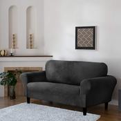 Delby Stretch Sofa Cover Black-1 Seater image
