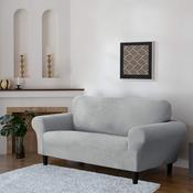 Delby Stretch Sofa Cover Silver-1 Seater