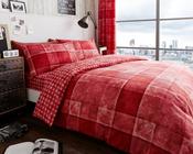 Gaveno Cavailia Denim Check Red Duvet Cover Set image
