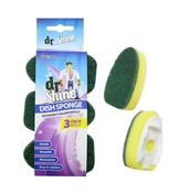 3 Pack Dr Shine Dish Sponge Refill