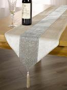 Eclat Diamante Table Runner Mink 6 Foot