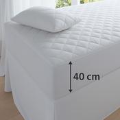 Quilted Extra Deep Fitted Mattress Protector 40cm